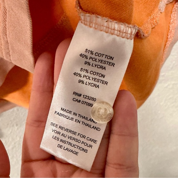 Travis Mathew Polo Golf Shirt Men's Size Large Short Sleeve Orange Cotton Lycra - Picture 7 of 7